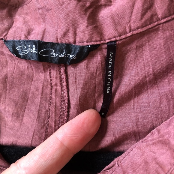 ❤️Stella Carakasi Tunic Shirt Dress Silk Lagenlook Style Oversized Pockets S - Picture 9 of 11